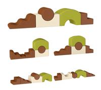 AIYAPLAY Toddlers Climbing Toys, 5-Piece Foam Climbing Blocks with Non-Slip Bottom, Washable Cover for Crawling or Building