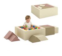 AIYAPLAY Toddlers Soft Play Set, 9 Pieces Foam Climbing Blocks 3-6 Years | Tangram Play, Removable Washable Covers, Kids Room, Crawling, Building