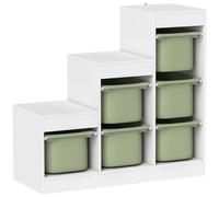 AIYAPLAY Toy Storage Organiser, Three-Layer Kids Toy Storage Units, with Removable Bins, for Ages 3-8 Years, Green