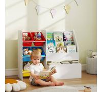 AIYAPLAY Toy Storage Unit, Childrens Bookcase with 6 Bins, Multicoloured AIYAPLAY Multicolor