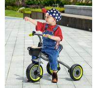 AIYAPLAY Trike for 2-5 Years Old, Kids Tricycle with Adjustable Seat, Basket in Black AIYAPLAY Black