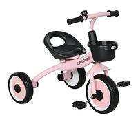 AIYAPLAY Trike With Adjustable Seat Basket Kids Tricycle Pink, none