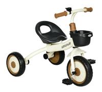 AIYAPLAY Trike for Kids Baby Tricycle Adjustable Seat 2-5 Years Old White | Basket, 3 Wheel Toddler Tricycle with Bell, Baby Balance Bike, Birthday Gift for Boys Girls