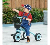 AIYAPLAY Kids Trike, Tricycle, with Adjustable Seat, Basket, Bell, for Ages 2-5 Years - Blue