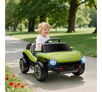AIYAPLAY Volkswagen Licensed Kids Electric Car w/ Remote, Suspension, Pink - Green - 98L x 56.5W x 47H cm