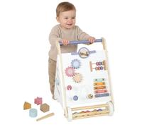 AIYAPLAY Wooden Baby Walker for Toddlers 1.5-3Y, Montessori Push Along Toy | Early Learning Activity Centre, 5 Blocks and Xylophone Mallet, Adjustable Speed, 1st Birthday Gift Boys Girls