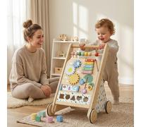 AIYAPLAY Wooden Baby Walker with Speed Control, Activity Centre for 18 M+