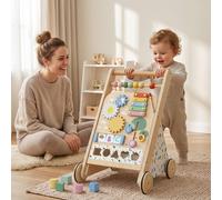 AIYAPLAY Wooden Baby Walker with Speed Control, Activity Centre for 18 M+ in Natural AIYAPLAY Natural
