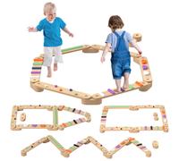 AIYAPLAY Wooden Balance Beam for Kids 3-8 Years, Indoor Outdoor Use