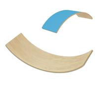 AIYAPLAY Wooden Balance Board for Kids, Wobble Board with Silent Felt for Sensory Play, Blue