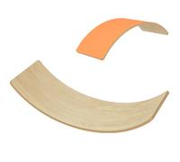 AIYAPLAY Wooden Balance Board for Kids, Wobble Board with Silent Felt for Sensory Play, Orange