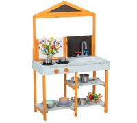 AIYAPLAY Wooden Mud Kitchen For Kids With Removable Sink - Cookware - Shelves | TJ Hughes
