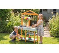 AIYAPLAY Wooden Mud Kitchen Outdoor Playset with Accessories