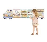 AIYAPLAY Wooden Sensory Wall Panels, Truck Busy Board for Kids, 5 in 1 Sensory Wall Toys, Early Educational Learning Toys for Daycare, Playroom, Home, for Toddlers, Boys and Girls 3 Years+