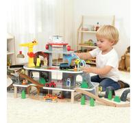 AIYAPLAY Wooden Train Set, 79 Piece Train Track Mine Themed for 3+ Years - 99L x 30.5W x 41H cm - multicoloured