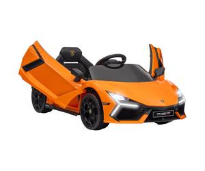 AIYAPLAY Yellow Lamborghini Revuelto Licensed Ride On Car W/ Suspension - Orange | TJ Hughes