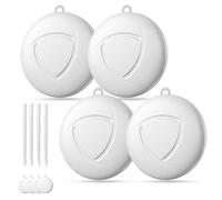 AIYATO Smart Tracker Tag-4 Pack, Smart Tag Key Tracker Compatible with Apple Find My (iOS Only), Bluetooth Item Finder with 80dB Beep, tracker Devices for Wallet, Luggage, Bike, Whtie