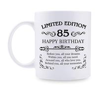 aiyaya 85th Birthday Gifts for Women Men - 11 oz Coffee Mug - 85 Year Old Present Ideas for Mom, Dad, Wife, Husband, Son, Daughter, Friend, Colleague, Coworker (85th Birthday Gift)