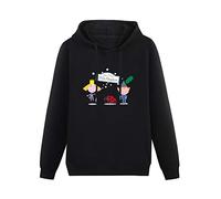 AIYAYO BAG Men Warm Sweatshirts Ben And Holly'S Little Kingdom Art Heavyweight Hooded Black L