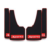 Aiydachy 4 pcs Soft Material Automotive Fender Car Mud Flaps Universal Fit Black Splash Guards Rubber mud Guard No Collision Universal 43.5cm23cm0.5cm (Sports)