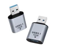 AIYEEN 10Gbps USB 3.1 Adapter (2 Pack), USB3.1 Male to USB-A Female Adapter OTG Converter Extender Compatible with Type-A Charger, PC, Laptop, Car USB and More USBA Devices