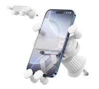 AIYEEN Car Phone Holder for Air Vent, Upgraded Spiral Clip Car Mount with One-Hand Operation, Zero Noise Mobile Phone Cradle for Car Compatible with iPhone Samsung Android Phones 4.7-6.7" (White)