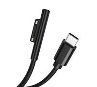 AIYEEN USB-C Male to Surface Magnetic Charging Cable, Supports PD up to 45W (15V/3A) Fast Charging, Compatible with Microsoft Surface Pro 7/6/5/4/3 Go/Book Surface Laptop 4/3/2, 0.3m/0.98ft