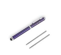 AIYIBEN Metal multi-function pen, touch screen stylus, flashlight with white light, infrared, creative Christmas and birthday gifts (1 Transparent Blue)