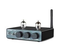 AIYIMA T1PRO Mini Tube Bluetooth Preamplifier with Treble/Bass Control | QCC3040 APTX-HD,Swappable NE3255P Op-Amp,12V Trigger Output & AUX Out,Vacuum Home HiFi Pre-Amp for Power Amp(AIYIMA A07Max)