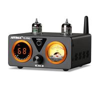 AIYIMA T9PRO 200W 2.1 Channel TPA3250 Tube Bluetooth DAC Stereo Amplifier | HiFi Class D Amp with ES9018K2M,QCC3040 aptX,VU Meter&Digital Display,Remote Control,Treble/Bass,AUX Output,for Home Speakers