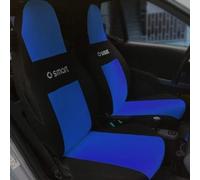 AIYING 2pcs Car Full Wrap Seat Cover Sets, For Smart 451 Fortwo, Front Seat Breathable Cushion, Four Seasons Non-slip Protective Cover, Interior Decoration Accessories,Blue