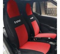 AIYING 2pcs Car Full Wrap Seat Cover Sets, For Smart 451 Fortwo, Front Seat Breathable Cushion, Four Seasons Non-slip Protective Cover, Interior Decoration Accessories,Red