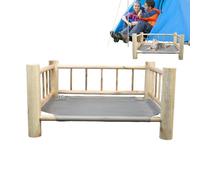 AIYING Freestanding Wooden Cat Hammock, Wooden Cat Hammock, Hammock With A Oxford Fabric Pad, Easy Assembly Detachable Elevated Bed For Window, Bedside Use