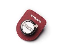 AIYING Leather, Car Sunglasses Holder, Car Sun Visor Glasses Clip, Ticket Card Clip, Interior Decoration Accessories, For Volvo XC60 S40 S60 S90 XC40 XC70 XC90 V40 V60 V90 S80 S80L,red