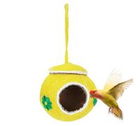 AIYING Shell Nest - Handwoven Parrot Coco Hut House Bed,Anti-bite Bird House Bed For Parrot, Parakeet, Hamster, Mice, Chinchilla Cage Toy, Nesting Box
