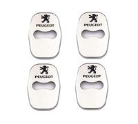 AIYING Stainless Steel, 4pcs Car Door Lock Cover, Door Latches Cover, Protector Caps, Dustproof Decorative Accessories, For Peugeot 208 308 408 508 2008 3008,Silver