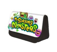 AIYINIY My Singing Monsters Fashion Stationery Pen Box (Girls/Boys) Student Gift, Teen Anime Large Capacity 2 Zippered Layer Back to School Stationery Storage Bag (Type 5, 22 x 7.5 x 13cm)