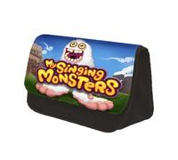 AIYINIY My Singing Monsters Fashion Stationery Pen Box (Girls/Boys) Student Gift, Teen Anime Large Capacity 2 Zippered Layer Back to School Stationery Storage Bag (Type 6, 22 x 7.5 x 13cm)