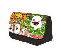 AIYINIY My Singing Monsters Fashion Stationery Pen Box (Girls/Boys) Student Gift, Teen Anime Large Capacity 2 Zippered Layer Back to School Stationery Storage Bag (Type 4, 22 x 7.5 x 13cm)