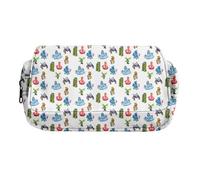 AIYINIY My Singing Monsters Pencil Case Cartoon Game Print Pencil Box Large Capacity Pen Bag Students Stationery Bag for Student Teen (Type 1, 21x7.5x10CM)