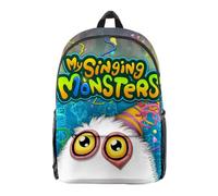 AIYINIY My Singing Monsters School Backpack 3D Printed Boys Girls Schoolbag Anime Cartoon Students Bookbag Laptop Travel Rucksack (Type 3, 47x28cm)