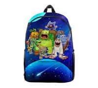 AIYINIY My Singing Monsters School Backpack 3D Printed Boys Girls Schoolbag Anime Cartoon Students Bookbag Laptop Travel Rucksack (Type 4, 47x28cm)