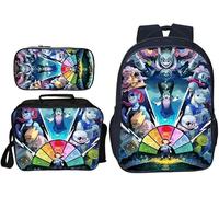 AIYINIY Undertale Backpack 3 Piece Set Anime Game 3D Printed Girls Boys School Bookbag + Lunch Bag+Pencil Case Set, Children Student Casual Daypack Laptop Rucksack (Type 4, 30x40x16cm)