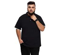 AIYINO Men's Big and Tall Polos Classic Fit Short Sleeve Soft Cotton Polo Shirt (2X-Large Black)