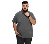 AIYINO Men's Big and Tall Polos Classic Fit Short Sleeve Soft Cotton Polo Shirt (2X-Large Dark Grey)
