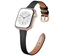 AIYIRUO Compatible with Apple Watch Strap Slim Leather Strap For Women 40mm 38mm 41mm 42mm 44mm 45mm 46mm, Top Grain Genuine Leather Bracelet Thin Strap for iWatch Series 11 10 SE 9 8 7 6 5 4 3 2 1