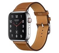 AIYIRUO Compatible with Apple Watch Straps 7 Leather Band 45mm 41mm 44mm 40mm Genuine Leather Replacement Wristband Compatible with iWatch Strap Series 7/6/5/4/3/2/1,SE Original