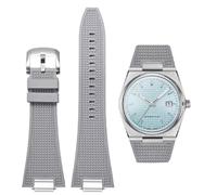 AIYIRUO Soft Rubber Strap Watch Strap Compatible with Tissot PRX, grey, 27mm*12mm, Modern