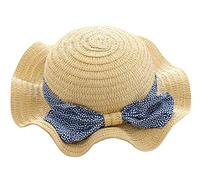 Aiyomimo Toddler Straw Hat with Bow - Soft Foldable Baby Sun Hat for Girls, UPF 50+ Breathable Cap for Summer Beach Outdoor Play Yellow