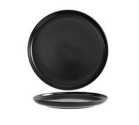AIYoo 2 Pack Porcelain Dinner Plates,6 inch Dessert Salad Ceramic Plate,Food Serving Dishes Set,Small Round Plates for Pasta,Snack,Fruit,Black